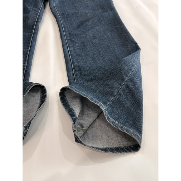 Chicos Womens sz 2 US 12 Short Blue Jeans Denim Bootcut Zip Closure *a - Picture 6 of 7